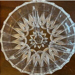Made in France "LEVER" pressed glass divided plate
